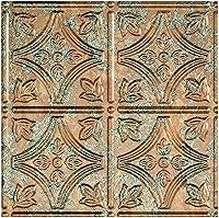 Vista 29 de FASÄDE Panel de techo adhesivo de vinilo decorativo de estilo/patrón tradicional 1 de 2 pies x 4 pies en fantasía de cobre (paquete de 5)