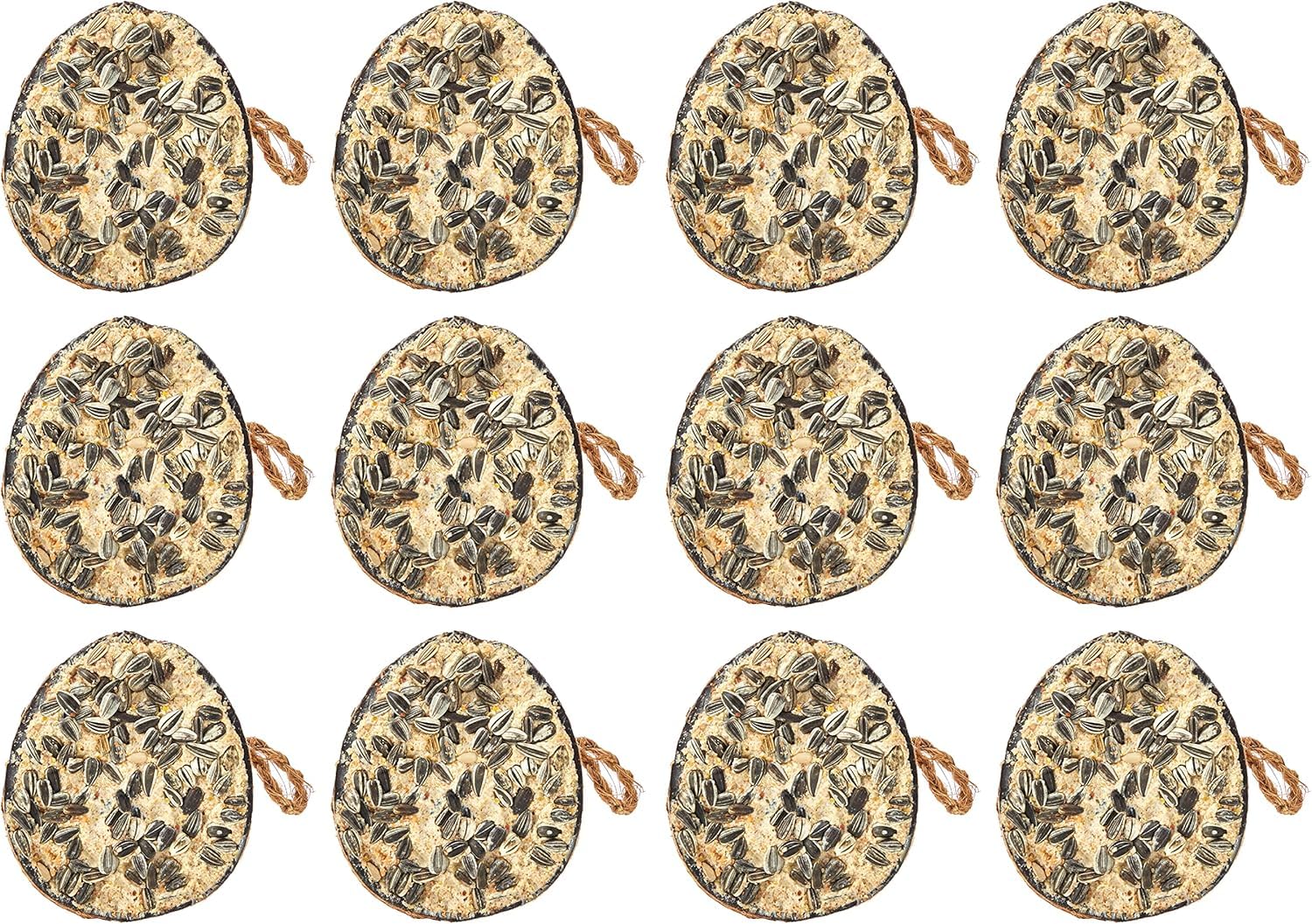 Garden Ting Sunflower Suet Coconut Halves Wild Bird Treat, 2.4 kg - 12 count