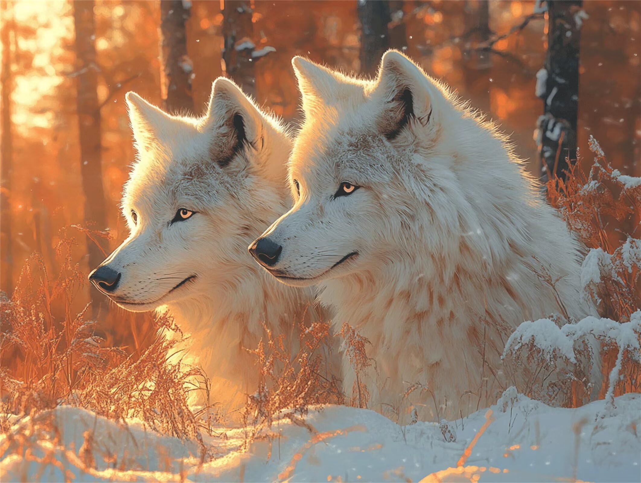 Puzzle 1314 Pieces Coucher de Soleil Puzzle Adulte 75x50cm, Animal, n-445