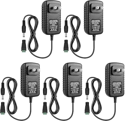 Miniatura 8 de Fuente de alimentación LED (12 V, 5 A, 60 W, transformador, adaptador de corriente, bajo voltaje, cargador, 100-240 V CA a 12 V CC, uso para luz de