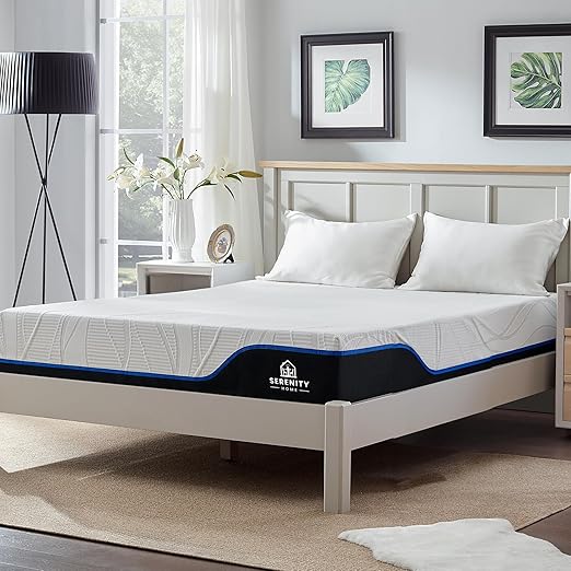 SERENITY HOME 12" Full Memory Foam Mattress, Breathable Bed