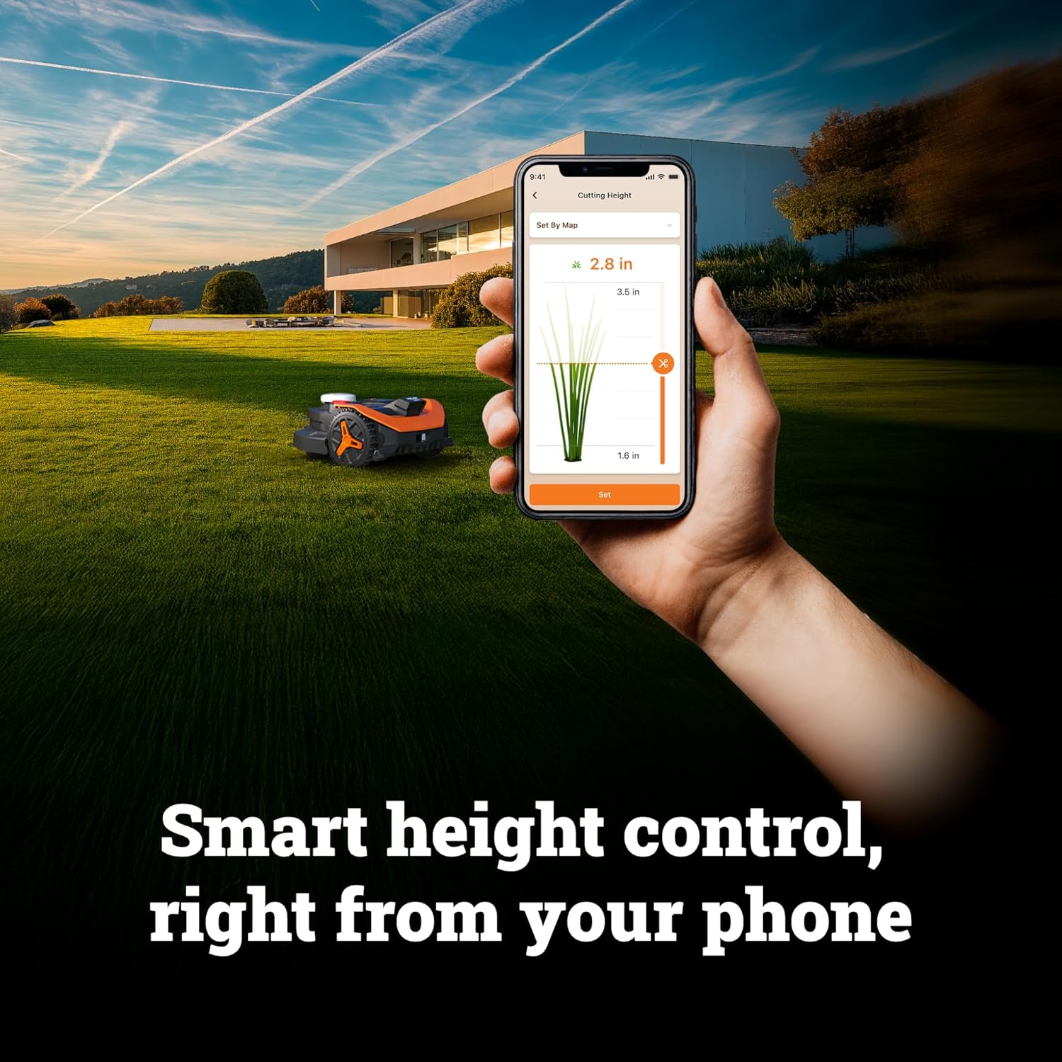 WORX Landroid Vision Cloud Robot Lawn Mower, No Perimeter Wire Robot Mower for 1/2 Acre, AI Obstacle Avoidance + RTK Cloud Navigation, 30% Slope, Auto Mapping, App Control, WR320