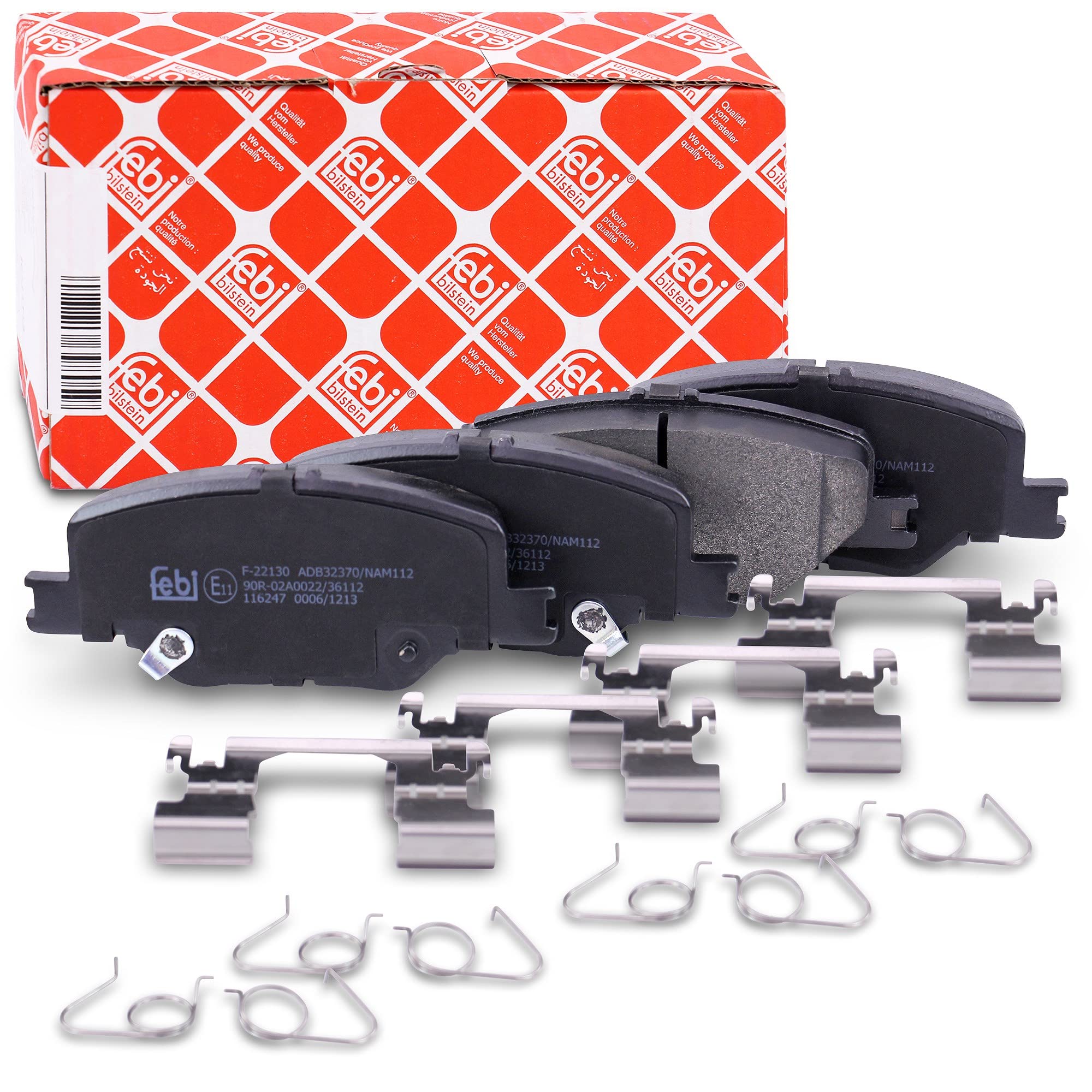 FEBI 116247 BRAKE PAD SET DISC BRAKE Front