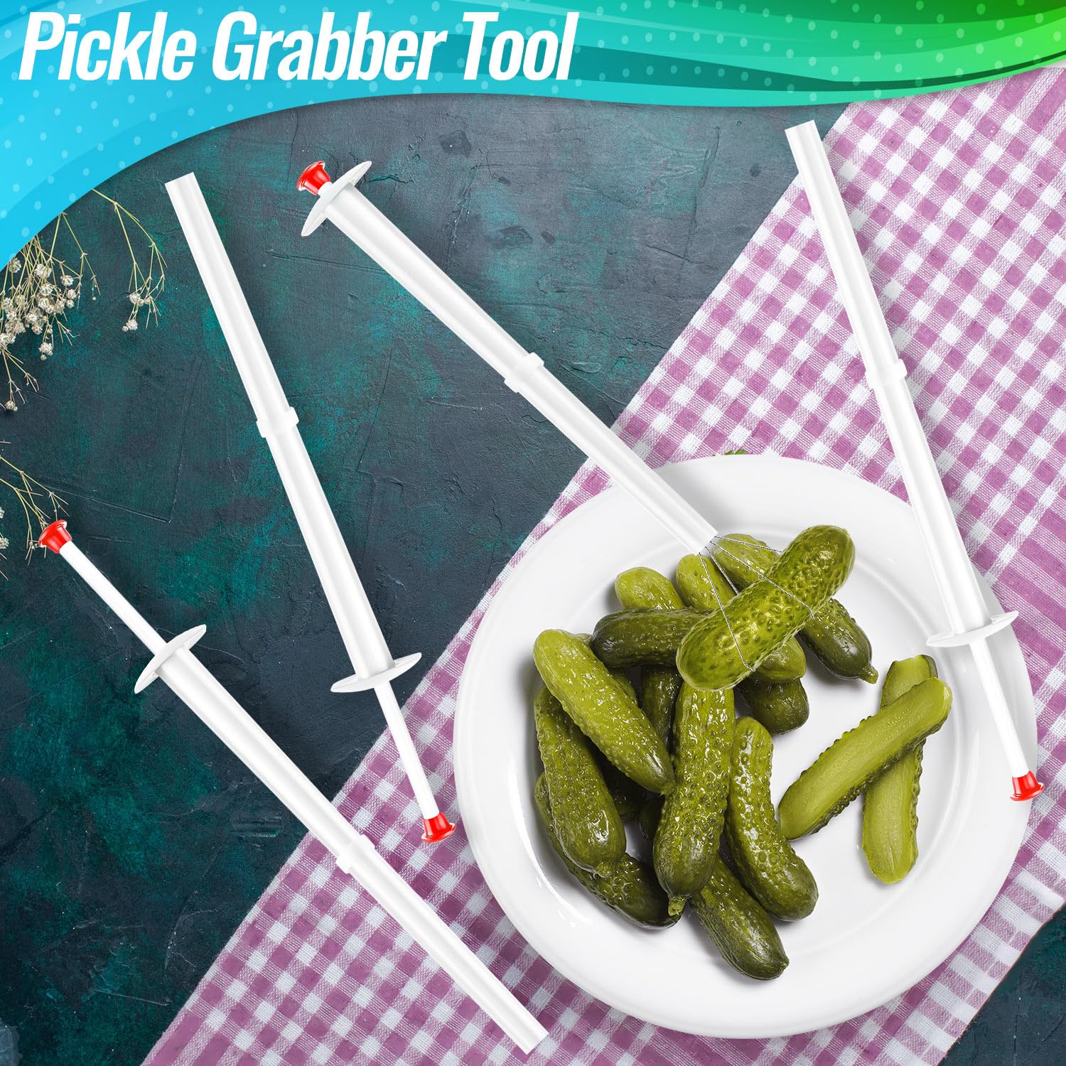 4Pcs Pickle Grabber Tool, Stainless Steel Pickle Picker Grabber, Pickle Pincher Tool for Kitchen Food Olive Pepper — Amazon image 6