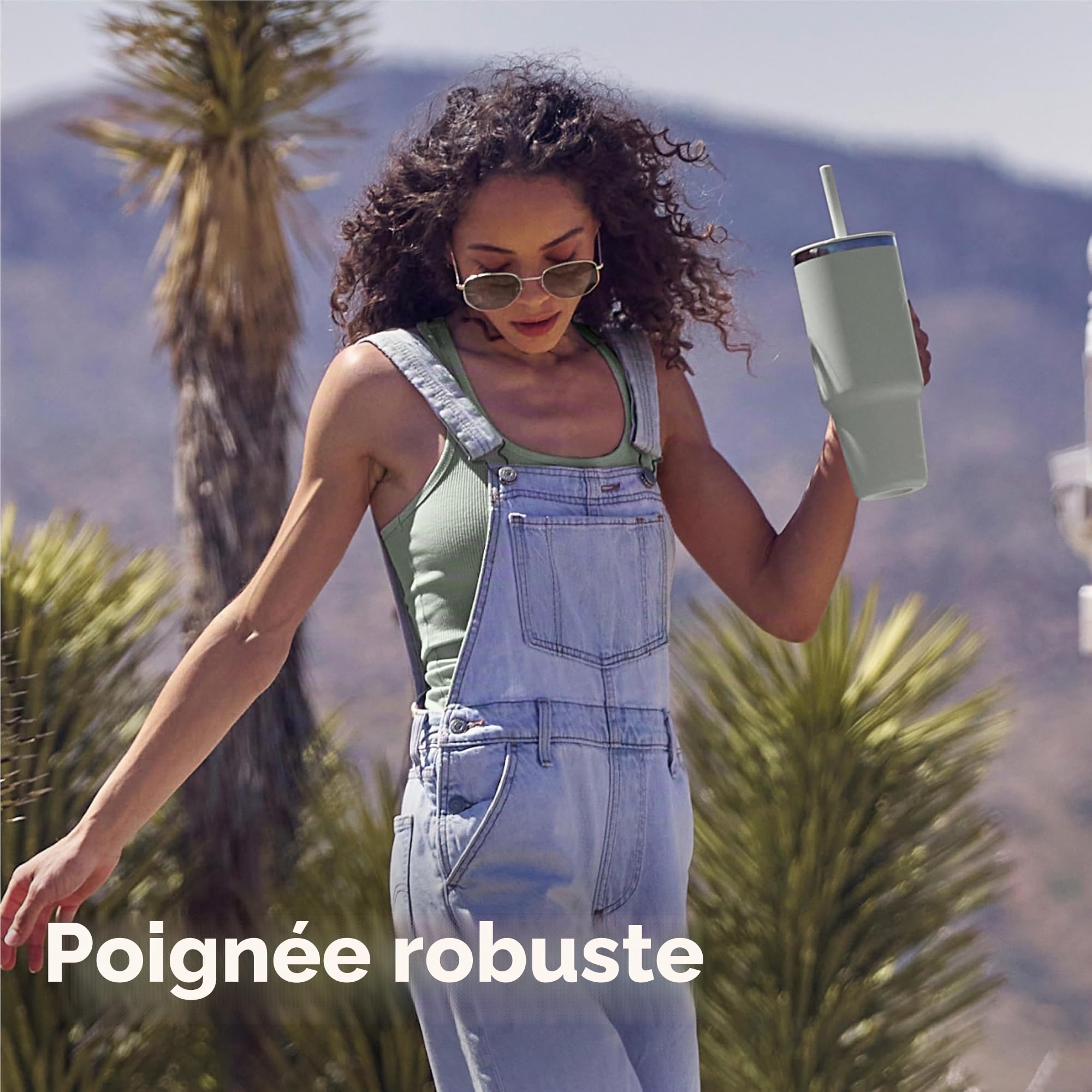 Hydro Flask - Travel Tumbler - Gobelet de voyage 1180ml (40 oz) avec couvercle à paille pressé refermable - Acier inoxydable - Couvercle résistant aux éclaboussures - Black
