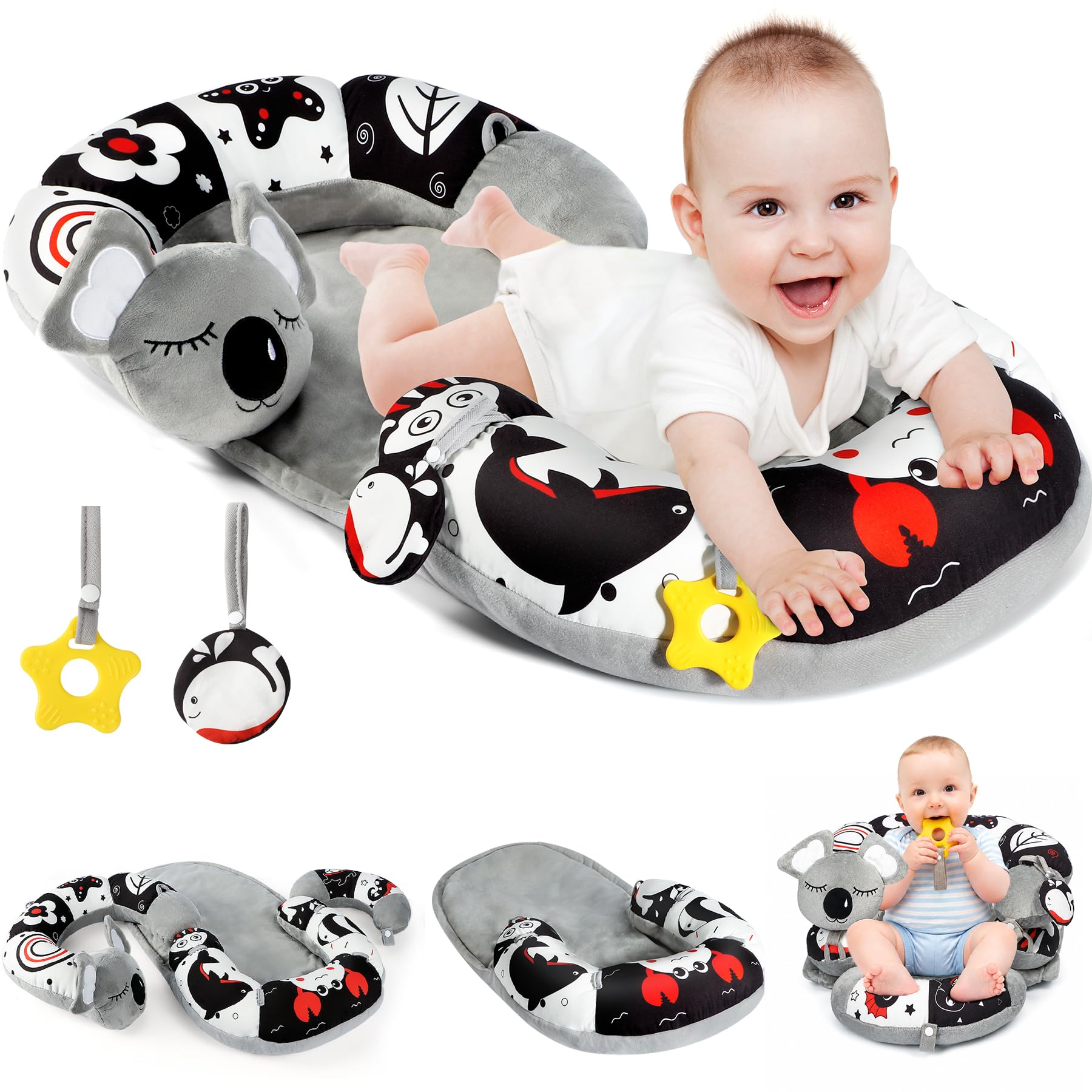 Amazon.com : URMYWO 4-in-1 Tummy Time Mat, Cozy & Soft Infant Baby