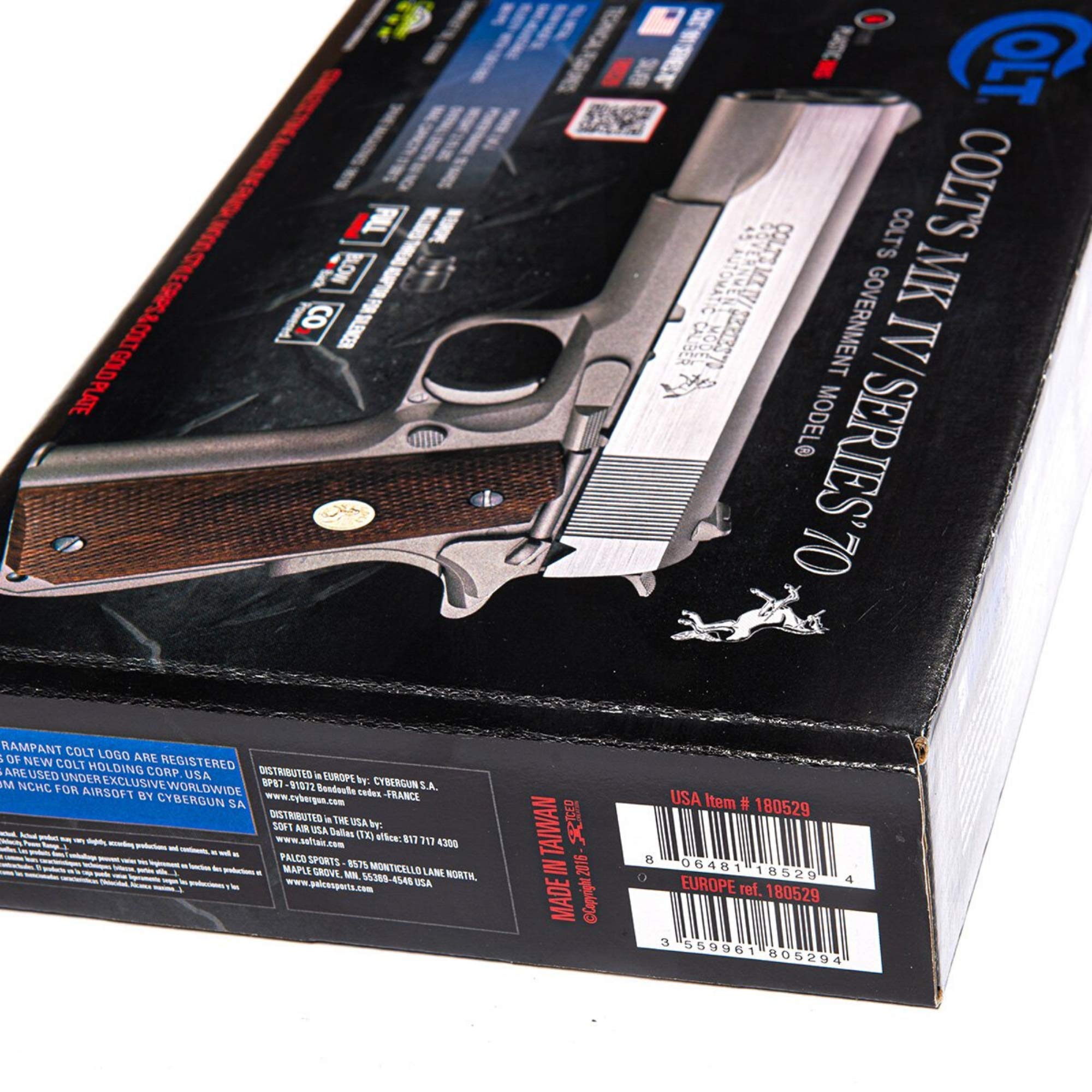 Cybergun Colt M1911 MKIV Serie 70 Co2 GBB Full Metal 6mm Caricatore: 14 Colpi E=0,90 J. Max Colt sku: 180529, Max velocità (Testato con 0,20g) : 344 FPS Lunghezza:21,9 cm