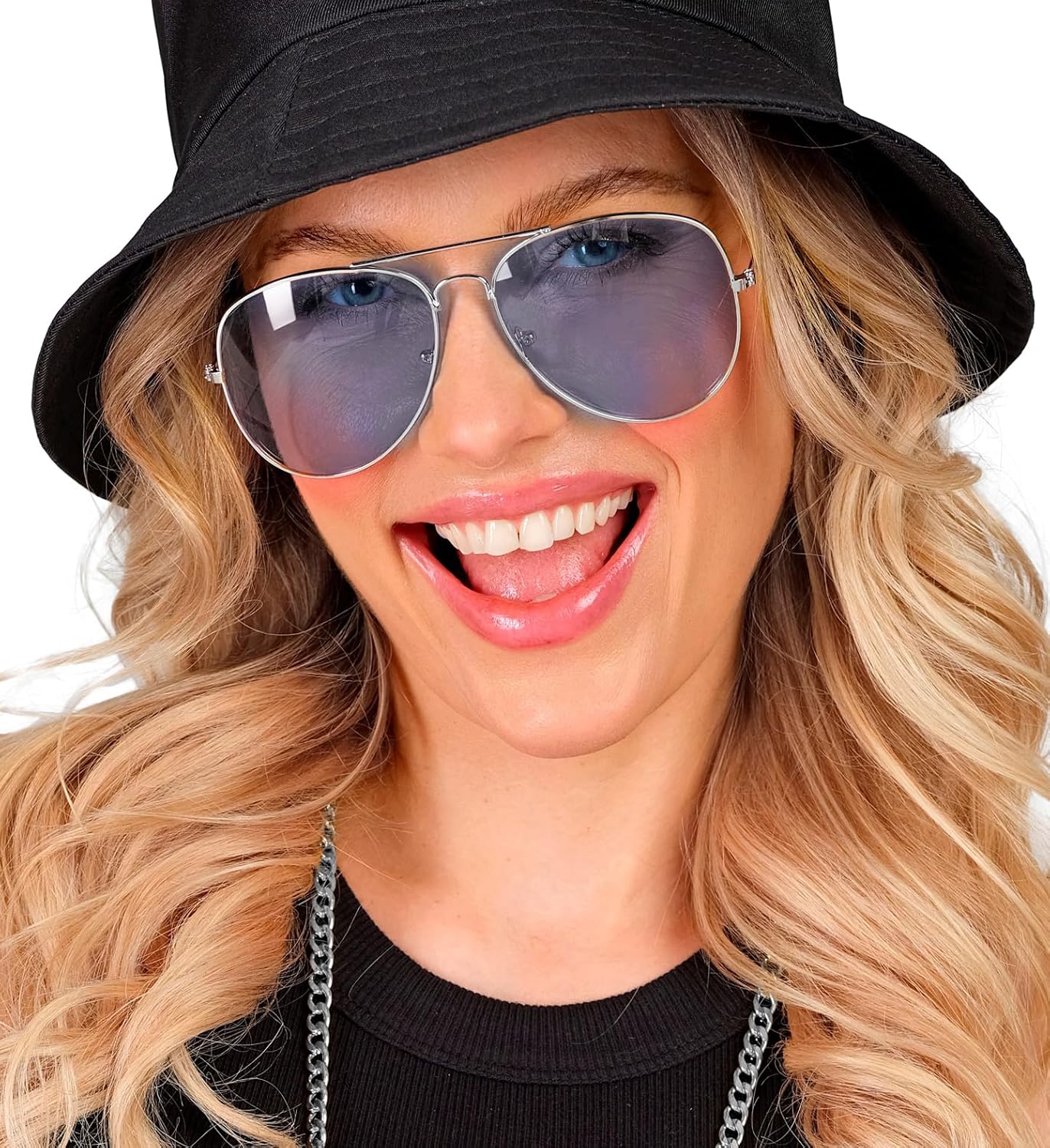 Lunettes D'aviateur Colorées WIDMANN - Accessoire Fête Années 80 Carnaval - Style Festival