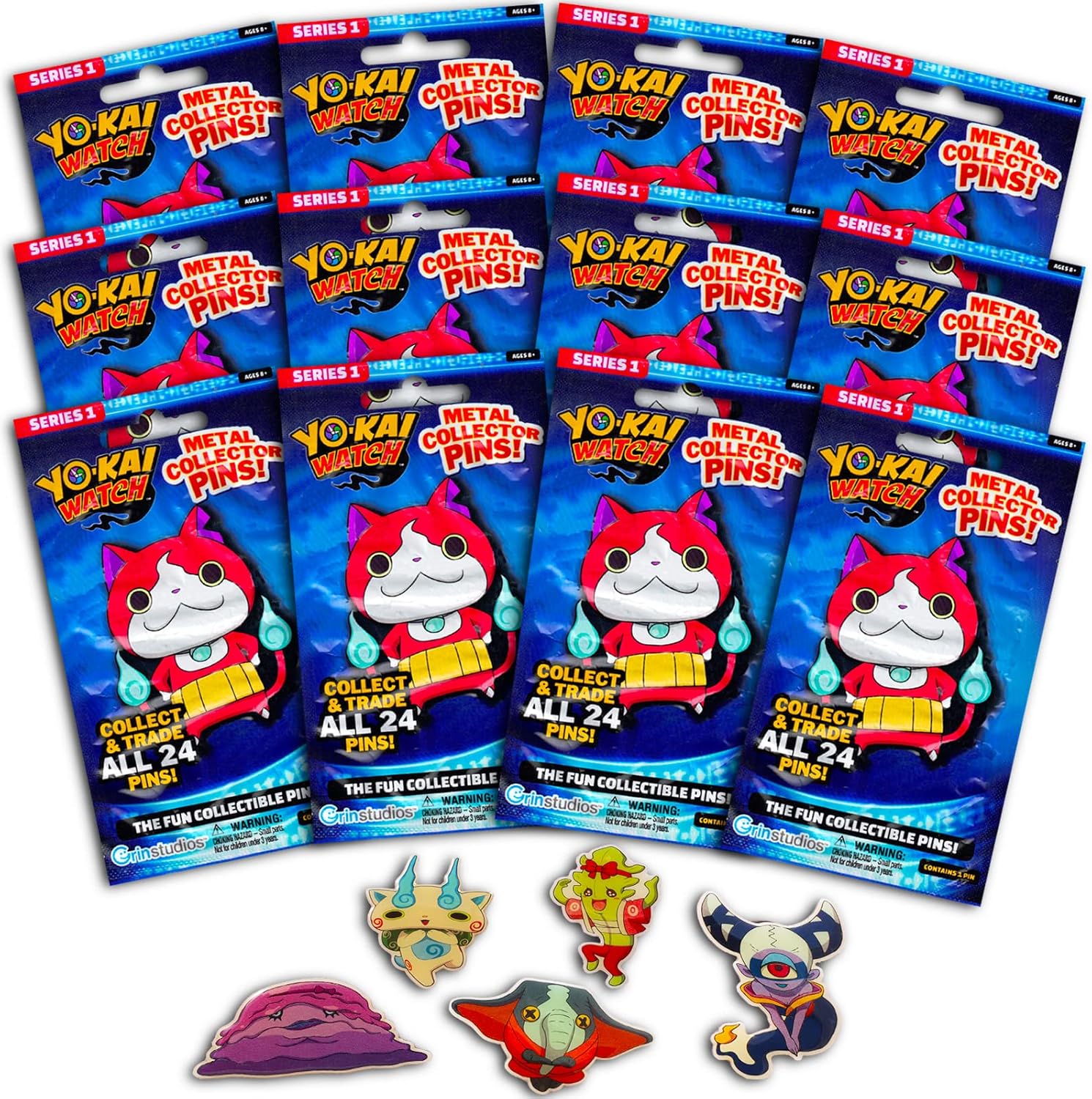 Enter Play YoKai Watch Collectable Pins Bulk Set Bundle