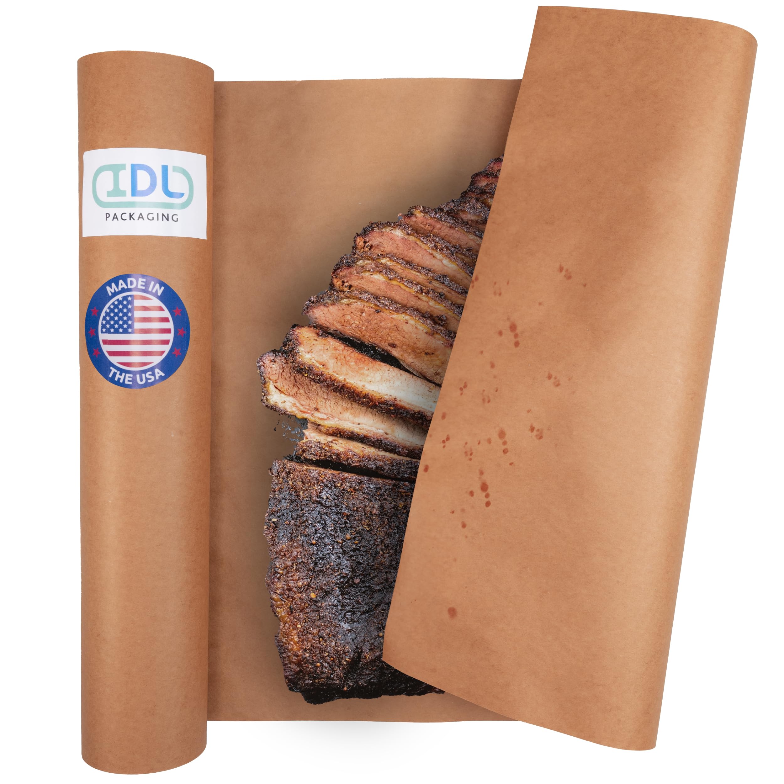 Photo 1 of Peach Butcher Paper 18" x 2160" (180 feet) - USA-Made Natural Paper Roll