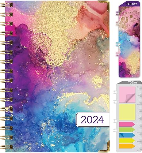 Global Printed Products Agenda de tapa dura 2024 (noviembre de 2023 a diciembre de 2024) 5.5 x 8 pulgadas diariosemanalmensualagendaanual agenda