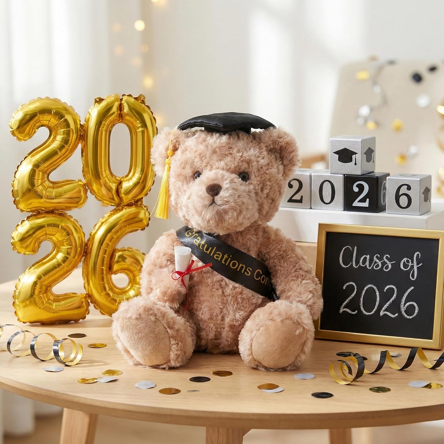 WEIGEDU Graduation Gift Teddy Bear Stuffed Animal Plush Toy, 12 Inch image 3