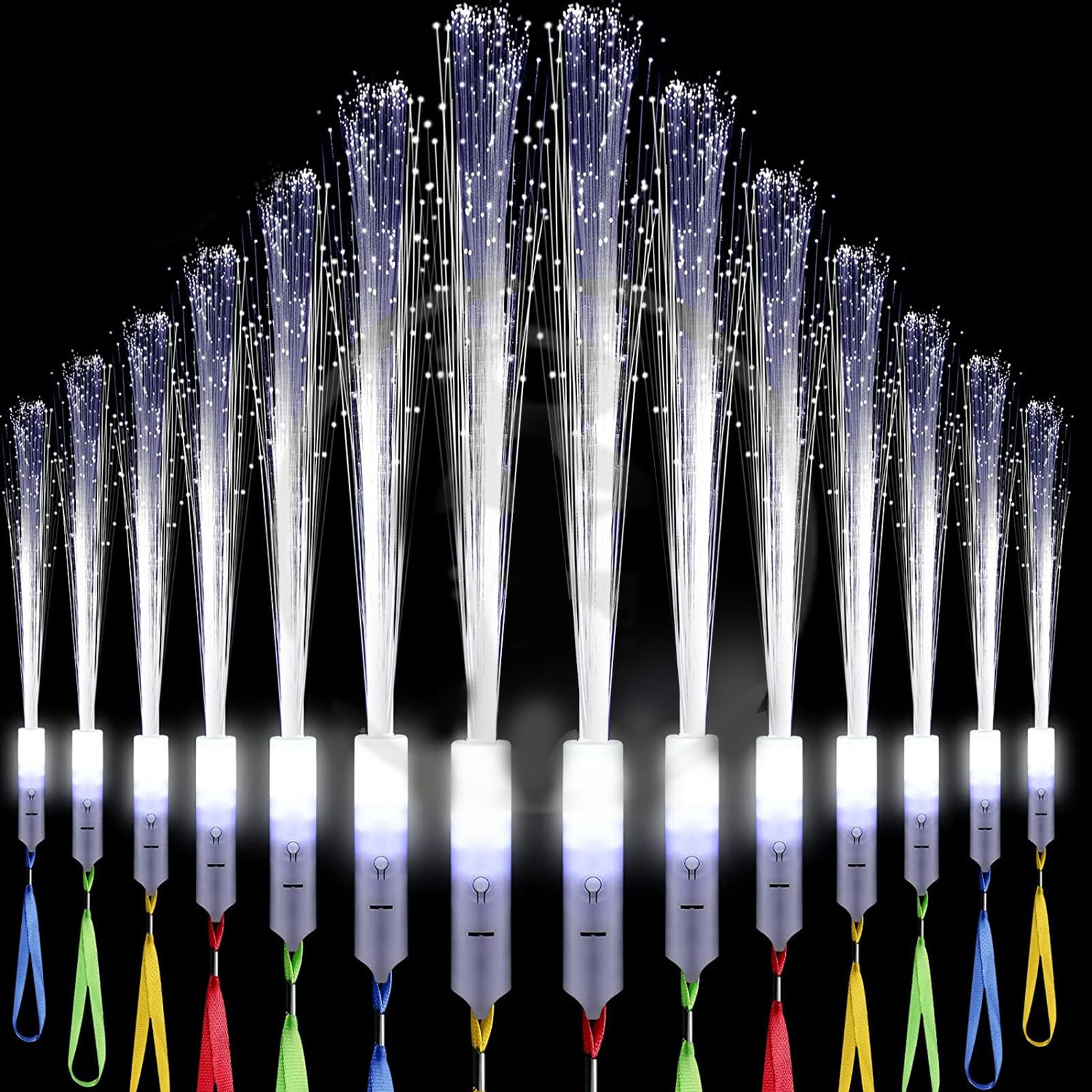 Ejoyous Bacchetta Lampeggiante in Fibra Ottica LED Stick 120 Pezzi 7 Colori