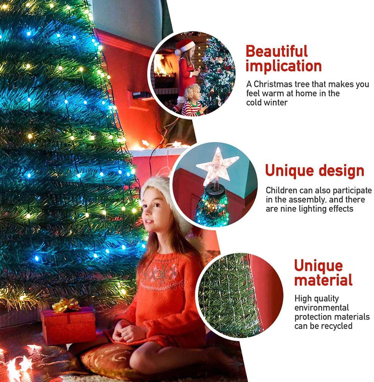 販売 クリスマスツリー 折りたたみ ポップアップ 165cm ライト付き