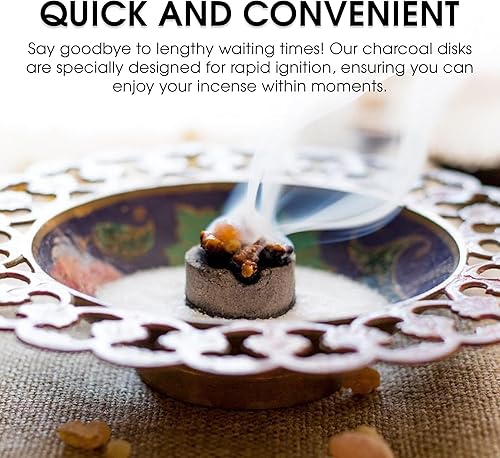 Miniatura 7 de Sunlight Tabletas de carbón para incienso - Tabletas de carbón ligero rápido - Luces de disco de carbón - Rollos de quemador de resina de 1.299 in -