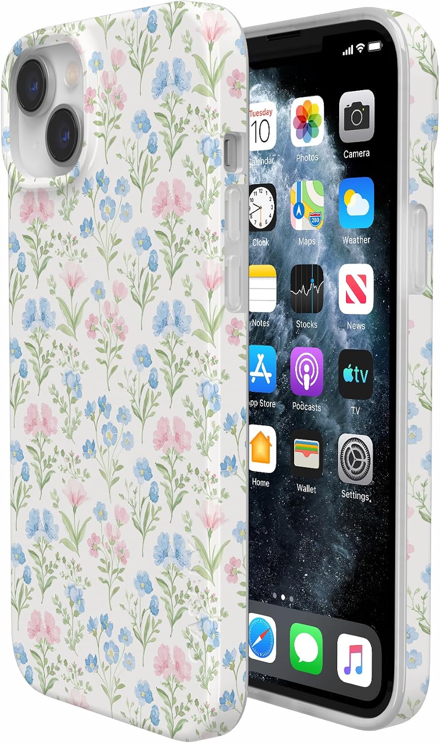 Casely iPhone 14 Plus Case | Pastel Garden | Sunday Best | Compatible with MagSafe | Classic Ultra Slim Design
