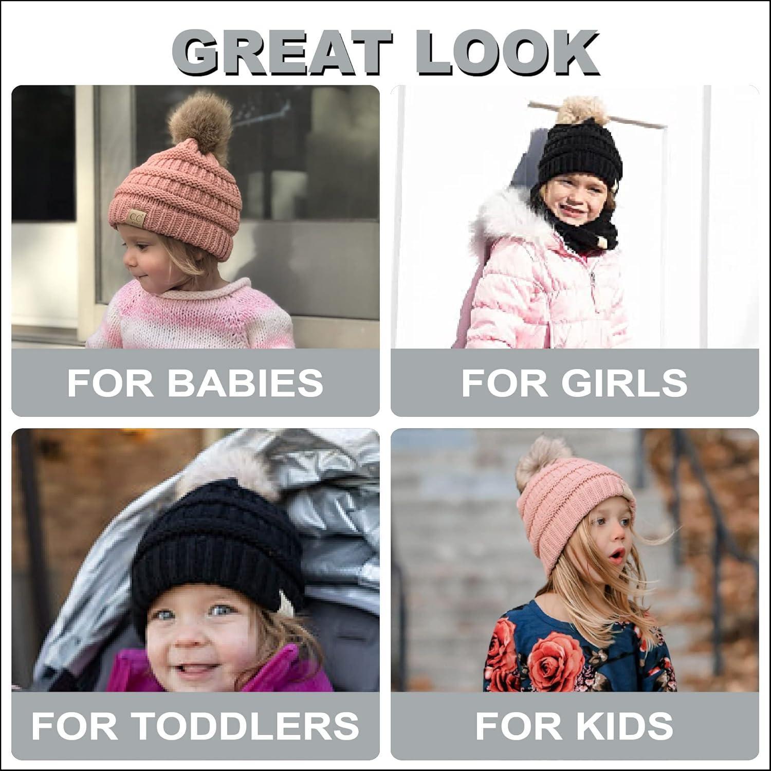 Funky Junque Toddler Pom Beanie – Kids Winter Hat for Ages 1–4, Baby Boy & Girl Knit Beanies, Warm Cozy Knit Snow Hats - Image 6