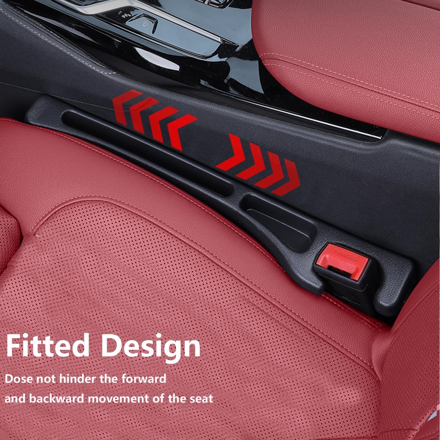 2Pcs Car Seat Gap Filler Organizer Compatible with Camry, Soft Foam Seat Side Gap Filler with Storage Avoids Things Falling, Fill the Gap Between Seat and Console