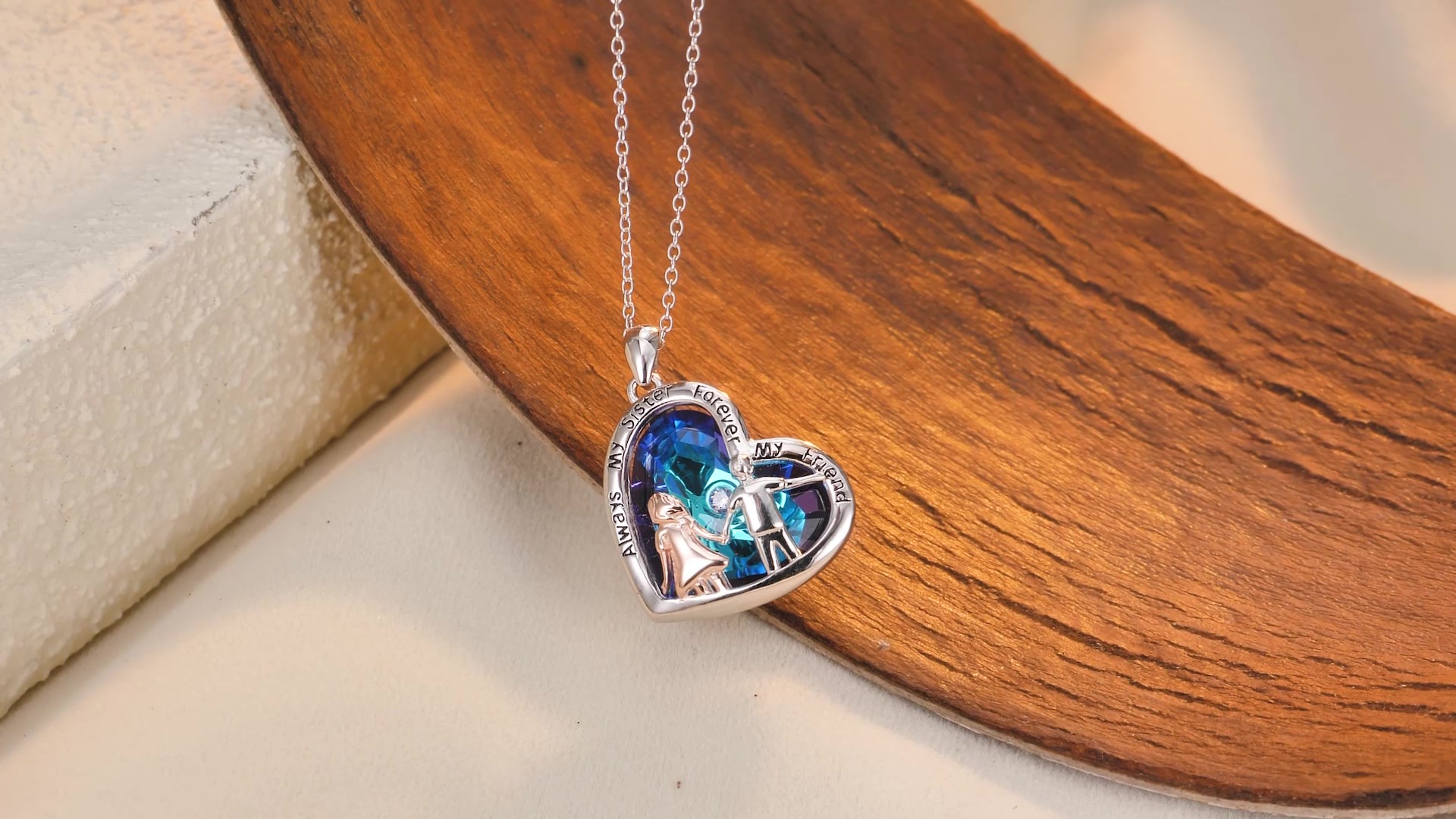WINNICACA Gifts for Sister from Brother/Sisters Sterling Silver Sister Necklace Graduation Birthday Gifts for Sisters