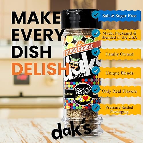 Miniatura 3 de DAK's Spices CITRUS GROOVE - Mezcla de hierbas 100% sin sal con una mezcla de limón, lima y ralladura de naranja