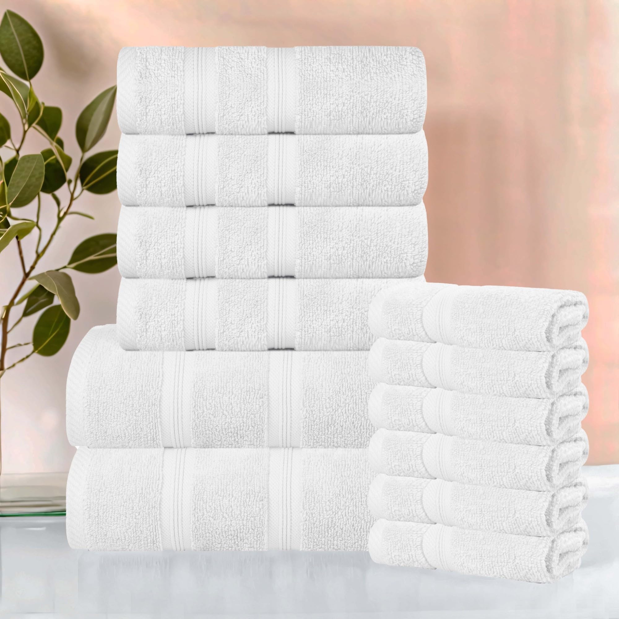 Juego de toallas de algodón multiusos para entrenamiento, salón de spa y hogar 1