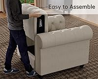 Vista 8 de Morden Fort - Sofás para sala de estar, juegos de muebles para sala de estar, silla, sofá y sillón, 3 piezas, tela de lino