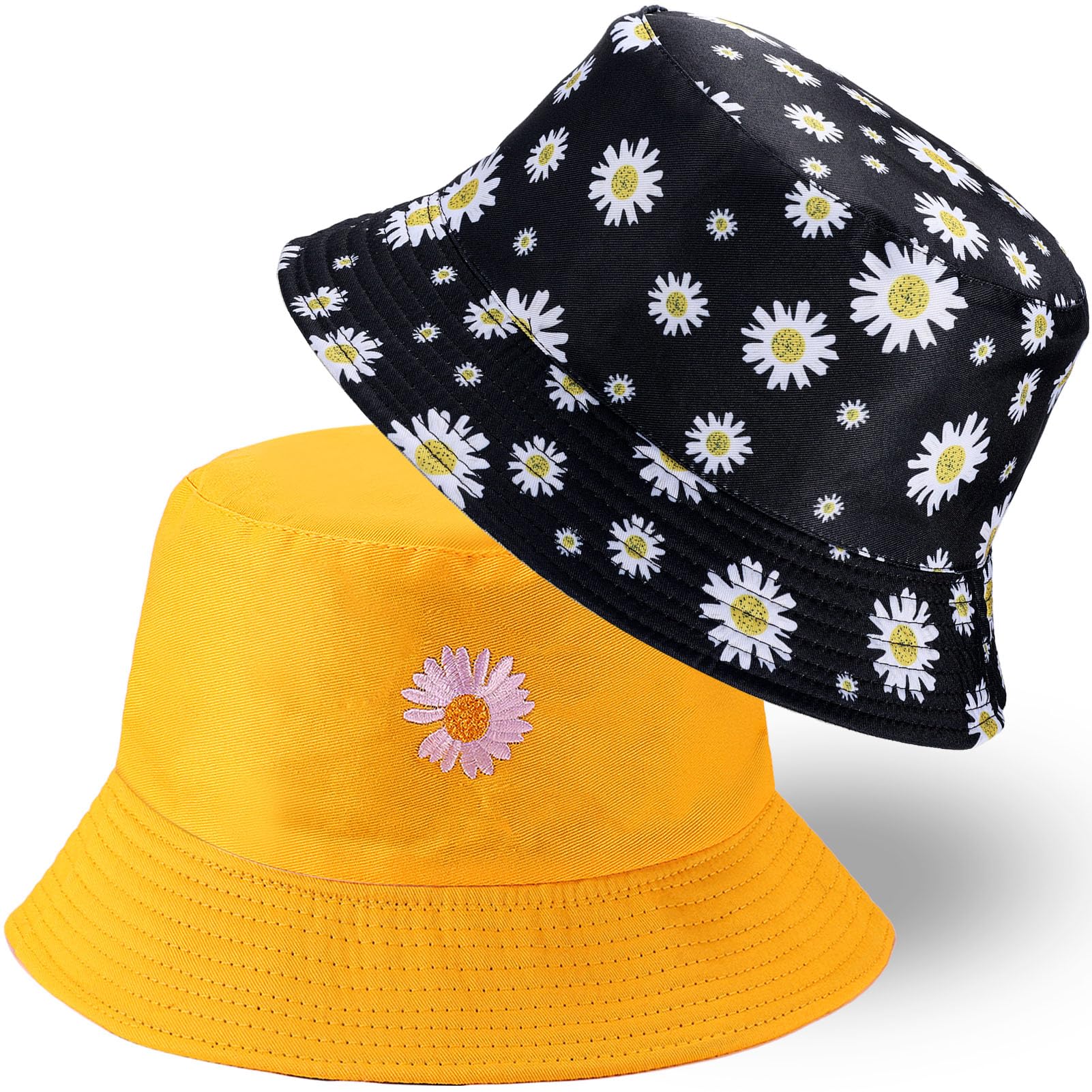 Sun Hat for Women Bucket Hat Cotton Reversible Summer Travel Beach Fishing Cap