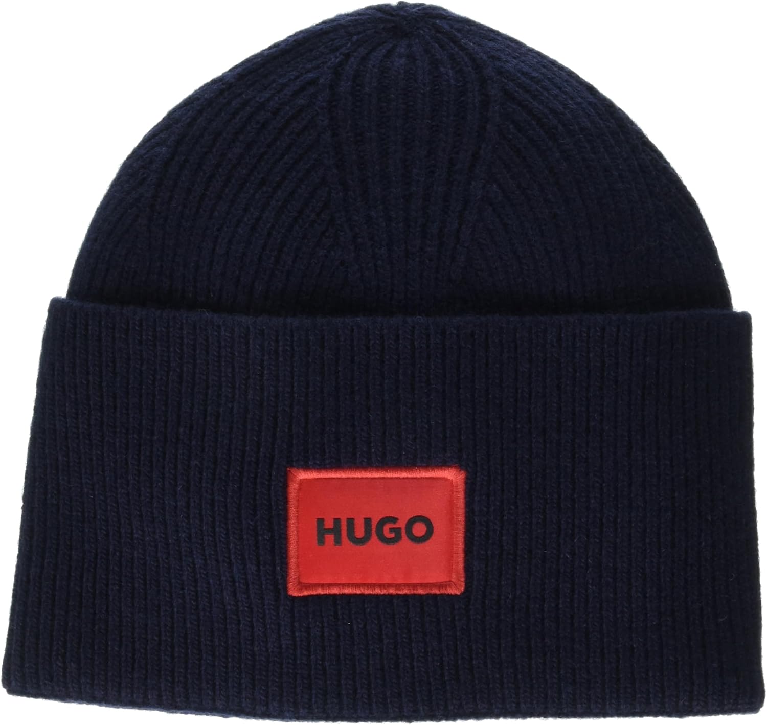 Hugo Men's Knitted Beanie with Turn Up Cuff
