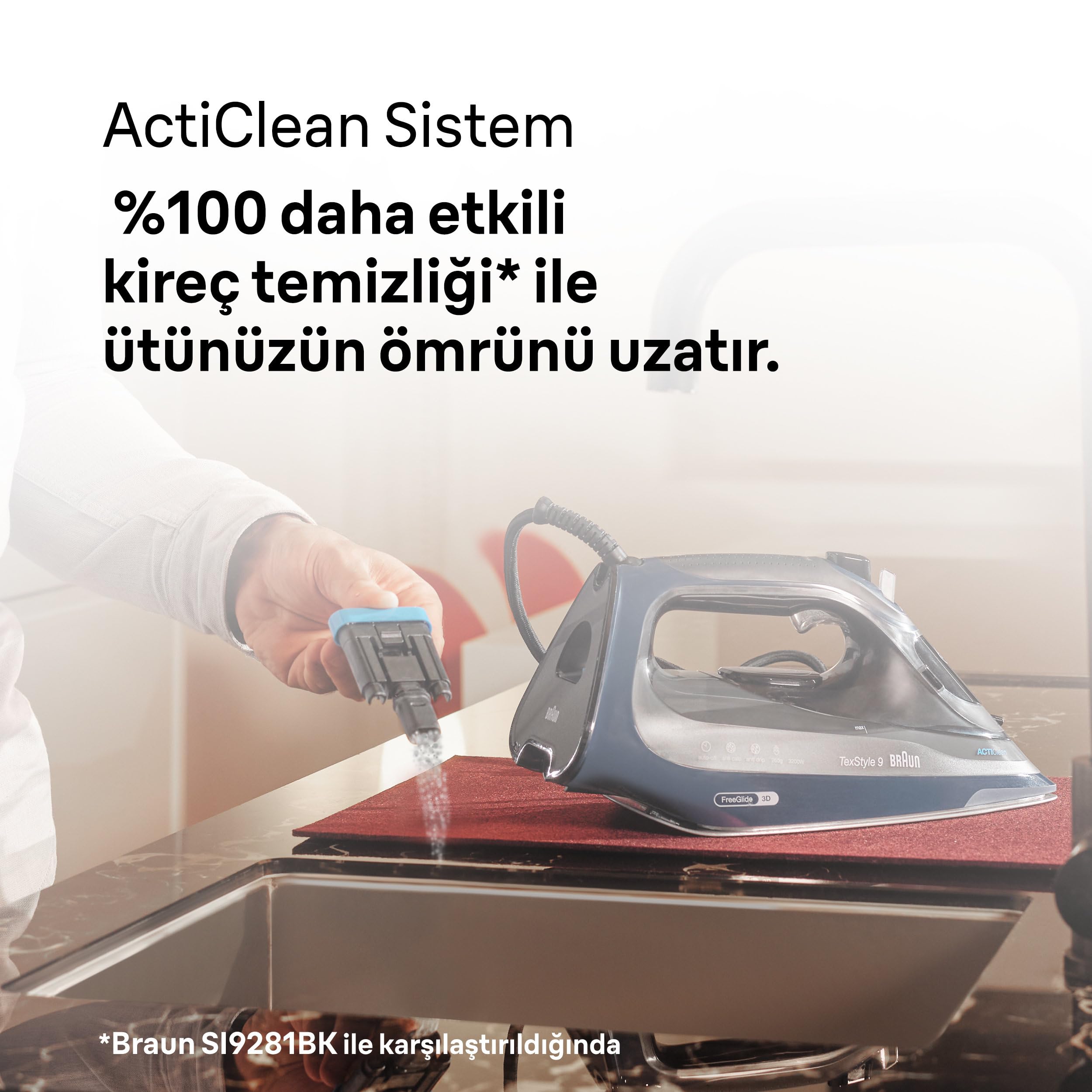 Braun Texstyle 9 Żelazko, Ciemnoniebieski/Czarny, 3200 W