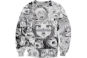 3D Printed Hooded Sweatshirt Light Fury Plush Pullover