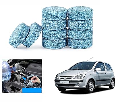 Asryd Car Wiper Detergent Effervescent Tablets Auto Windshield Cleaner Glass Tablets| Better Visibility | Safer Driving | Made in India | for Hyundai Getz (10 Tablets)