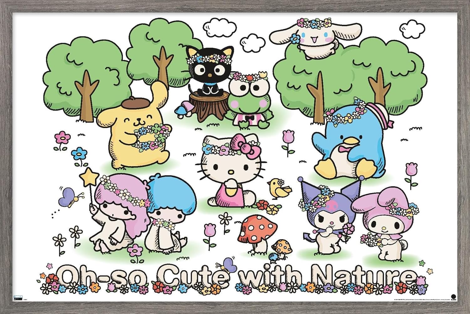 Hello Kitty and Friends: 24 Nature - Group Wall Poster, 34L" x 22.4W", Premium Unframed Version