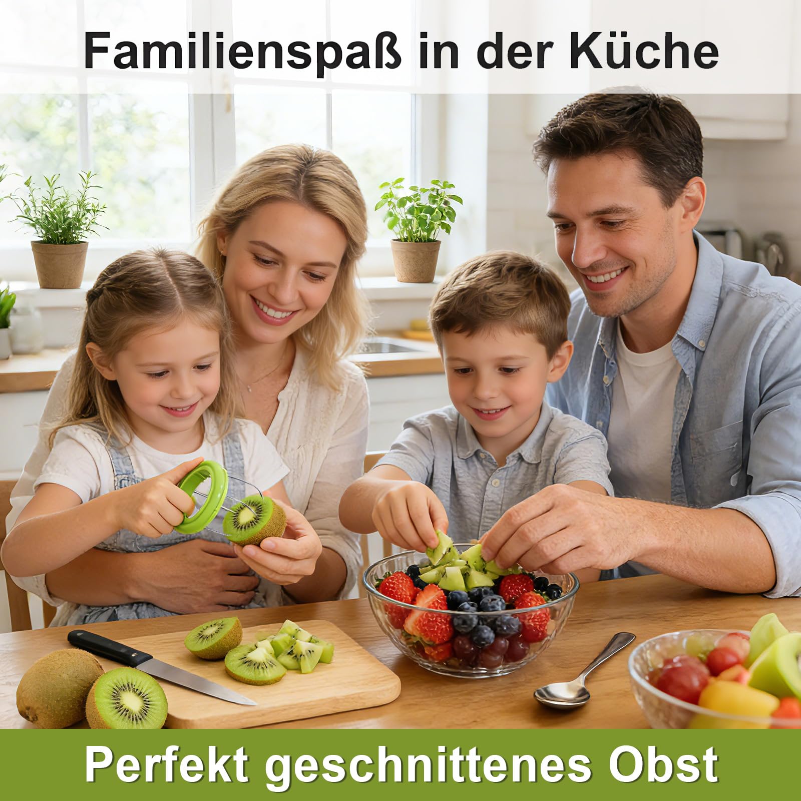 Lot de 3 éplucheurs de kiwi coupe-kiwi en plastique - Mini coupe-fruits - Ustensiles de cuisine