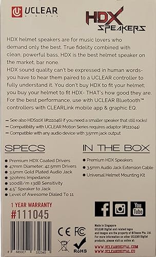 Miniatura 2 de Digital HDX - Juego de altavoces para casco de 1.850 in de diámetro, conector de 0.138 in