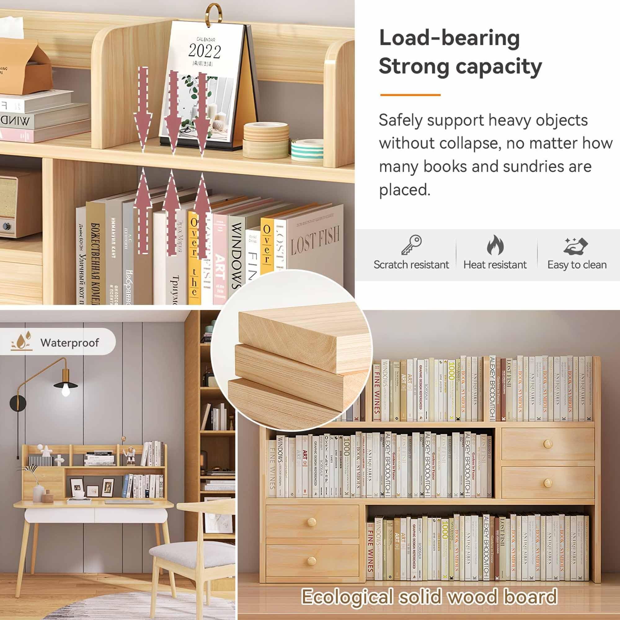 Gabbia da scrivania e libreria salvaspazio per dormitorio, casa, ufficio, università, studenti (113 x 17 x 80 cm) solo ripiano superiore