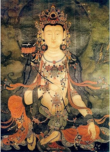 Bristlegrass Rompecabezas de madera para adultos, 500 piezas en adelante, budismo tibetano Thangka - Bodhisattva Samantabhadra - Estilo chino