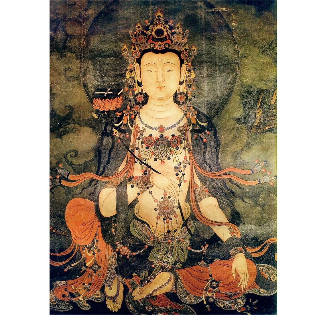 Bristlegrass Wooden Jigsaw Puzzles for Adults 1000 Pieces and up Tibetan Buddhism Thangka - Bodhisattva Samantabhadra - Chinese Style Buddhism Painting Gifts Art Painting Puzzles (1000 pcs) — image 1