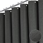 BTTN Extra Long Fabric Shower Curtain, 84 Inch Linen Textured Cloth Shower Curtain Set with 12 Plastic Hook, Large Hotel Heavy Duty Luxury Polyester Shower Curtains for Bathroom - 72"x84", Beige/Cream