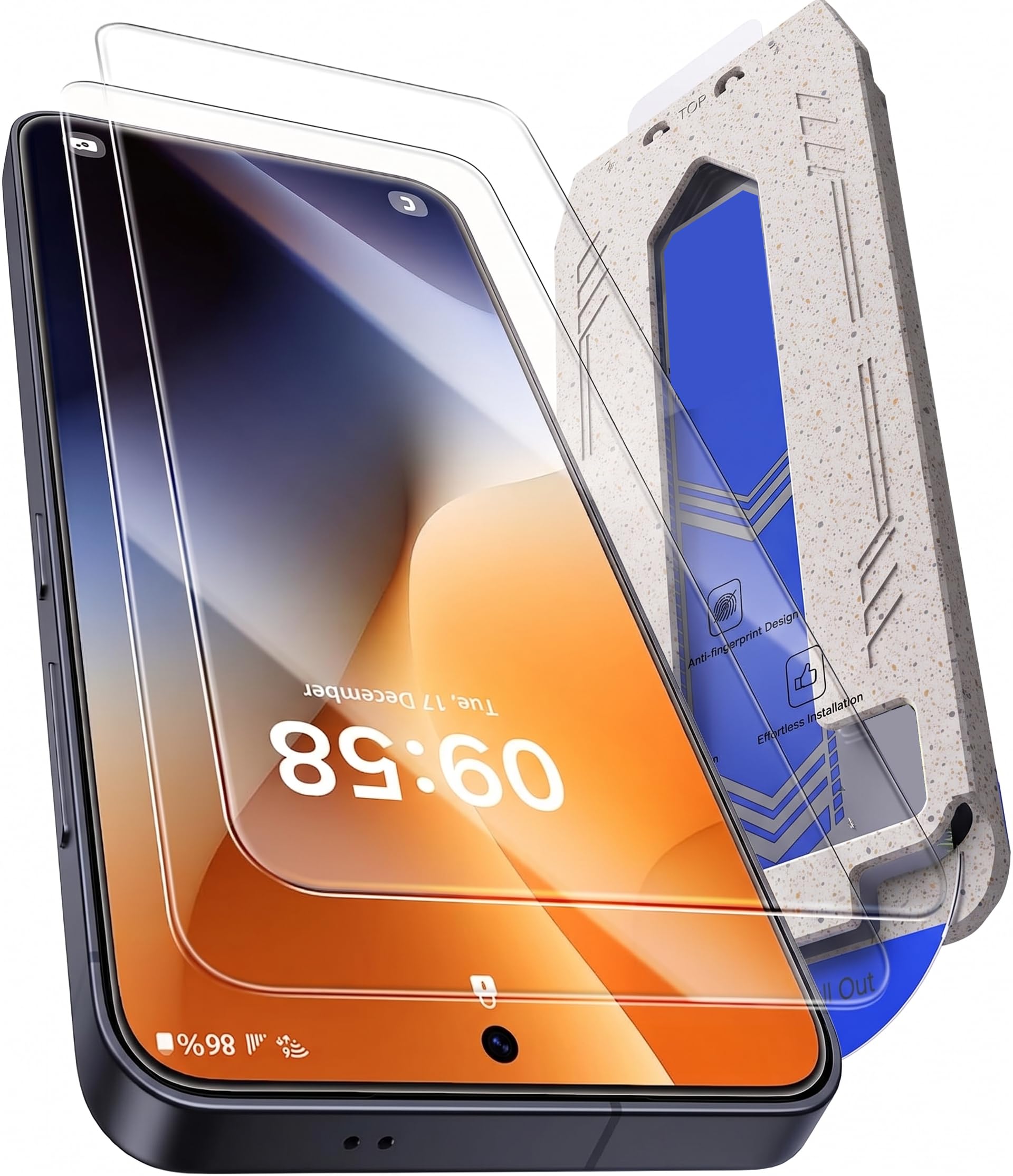 Mr.Shield Screen Protector for Samsung Galaxy S25 Plus and S24 Plus | (2 Pack) Align-X Tempered Glass, 10H Hardness Guard, Military Grade Protection, Easy Install, Case-Friendly, Anti-Static-image-9