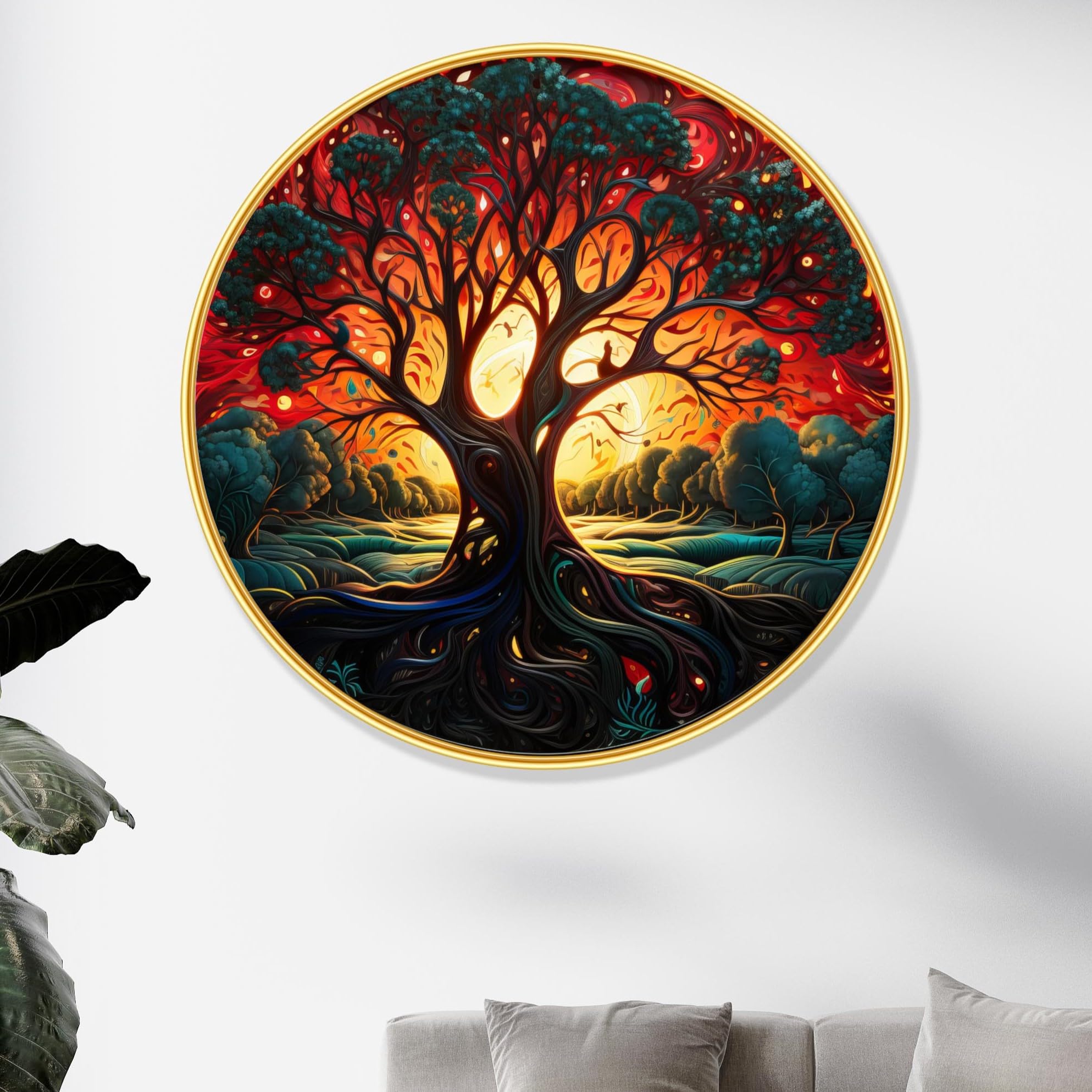 Livin'luxe Sun & Moon Painting - Modern Art -9 Livin'luxe Sun & Moon Painting - Modern Art -9