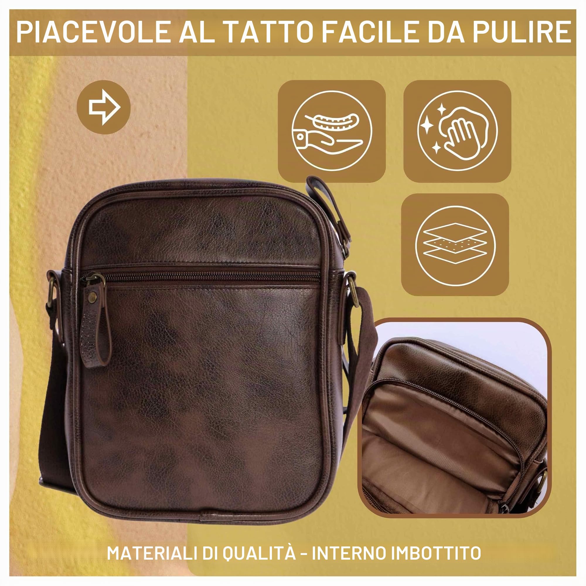Coronel Tapiocca Bolso Bandolera para Hombre, Borsa a Tracolla da Uomo, Talla única