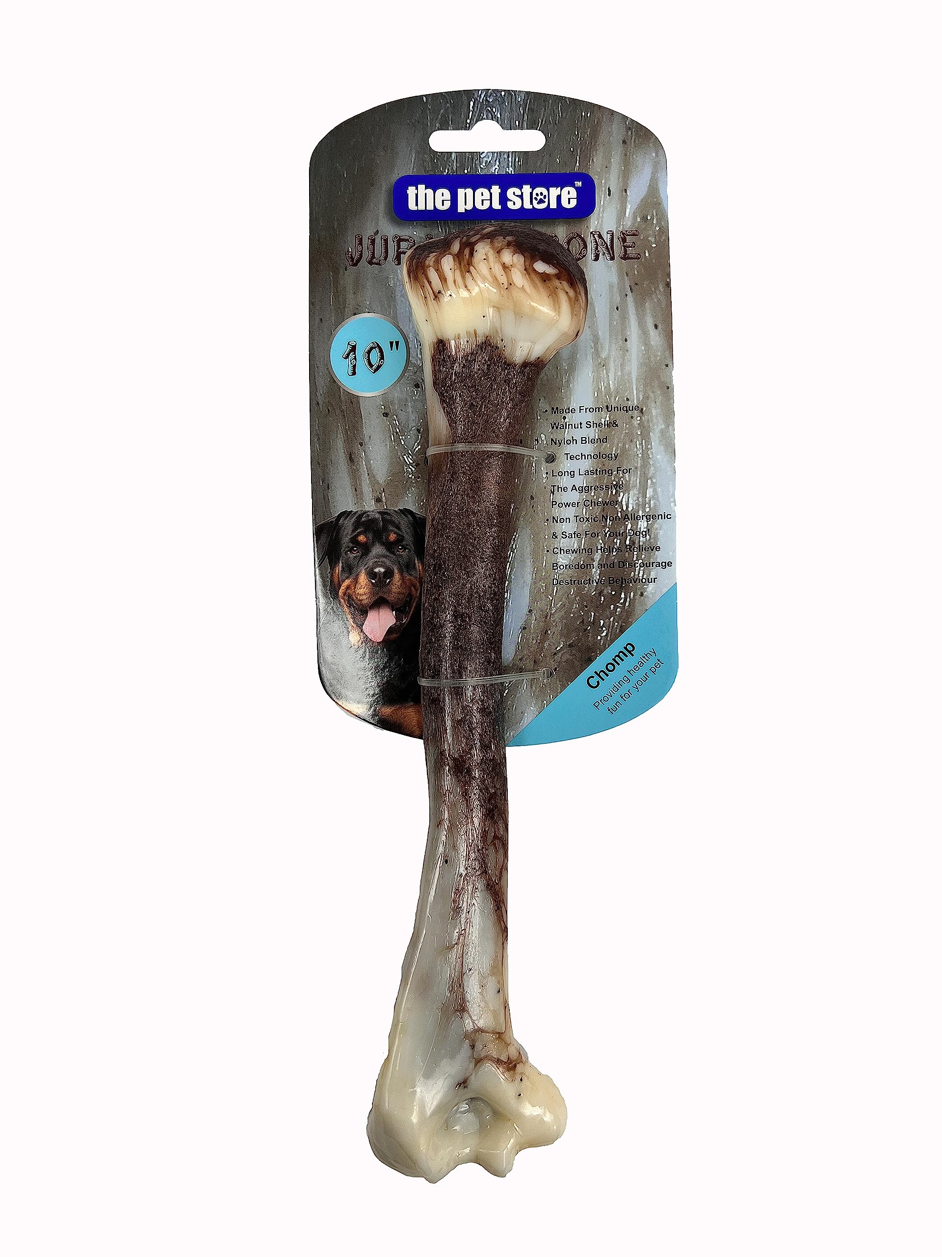 The Pet Store 10” Jurassic Bone Dog Chew Pet Toy For Aggressive Chewers, Maximum Strength, Tough Extreme, Hours Of Fun For Your Dog