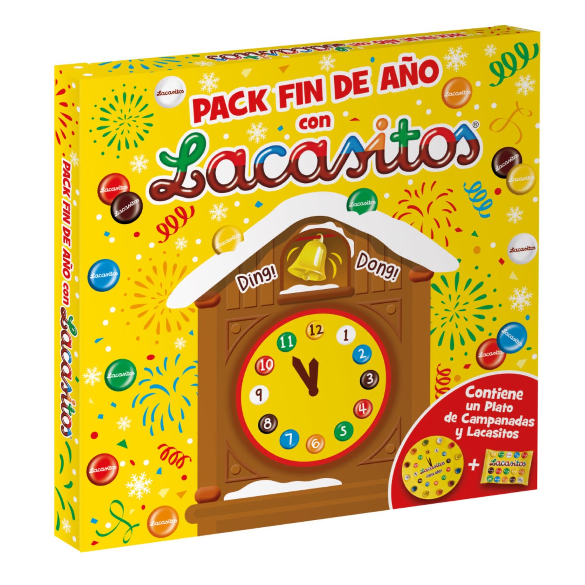 Lacasitos Lote de Navidad de 3x Caja de Plato de campanadas 18G - 5