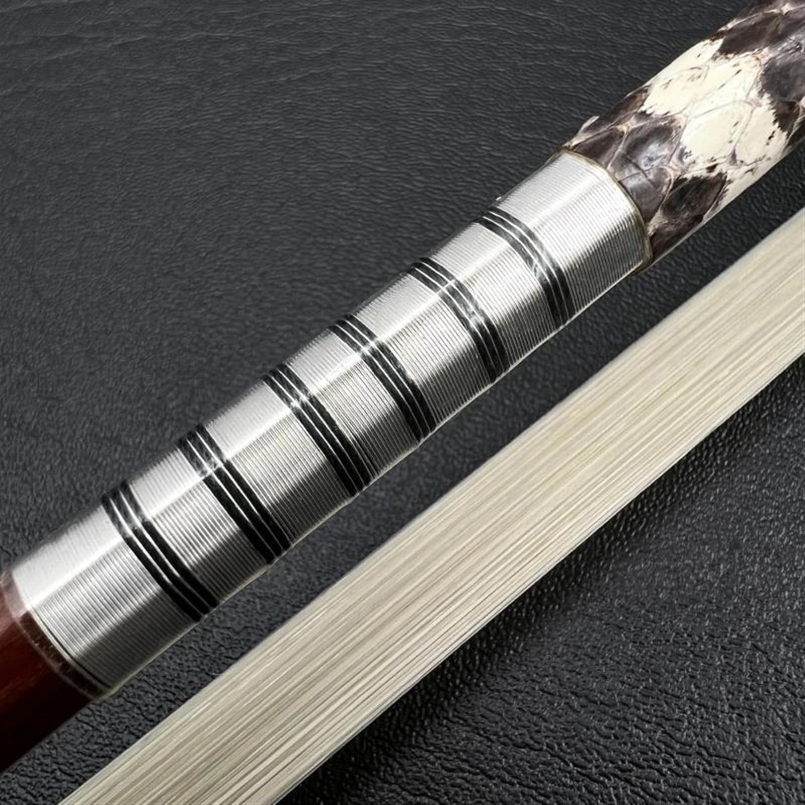 Violín Partes De Repuest Arco De Violín O Viola De Madera De Brasil Arco De Violín Profesional(4-4 violinSilver)