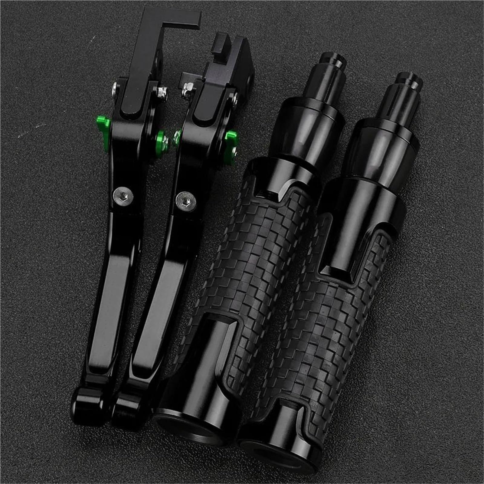 TGVSELPJ Motorcycle Part Motorcycle Folding Adjustable Brake Clutch Levers Handlebar Grips Ends for Kawasaki for Ninja 1000 Tourer Z1000 Z1000R Z1000SX 2017-2024(Black1)