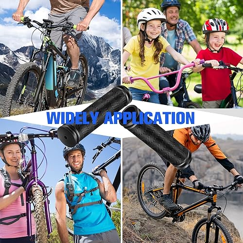 Miniatura 6 de 48 unidades de empuñaduras de bicicleta de goma antideslizante para manillar de bicicleta de repuesto negro agarre bicicleta triciclo silla de