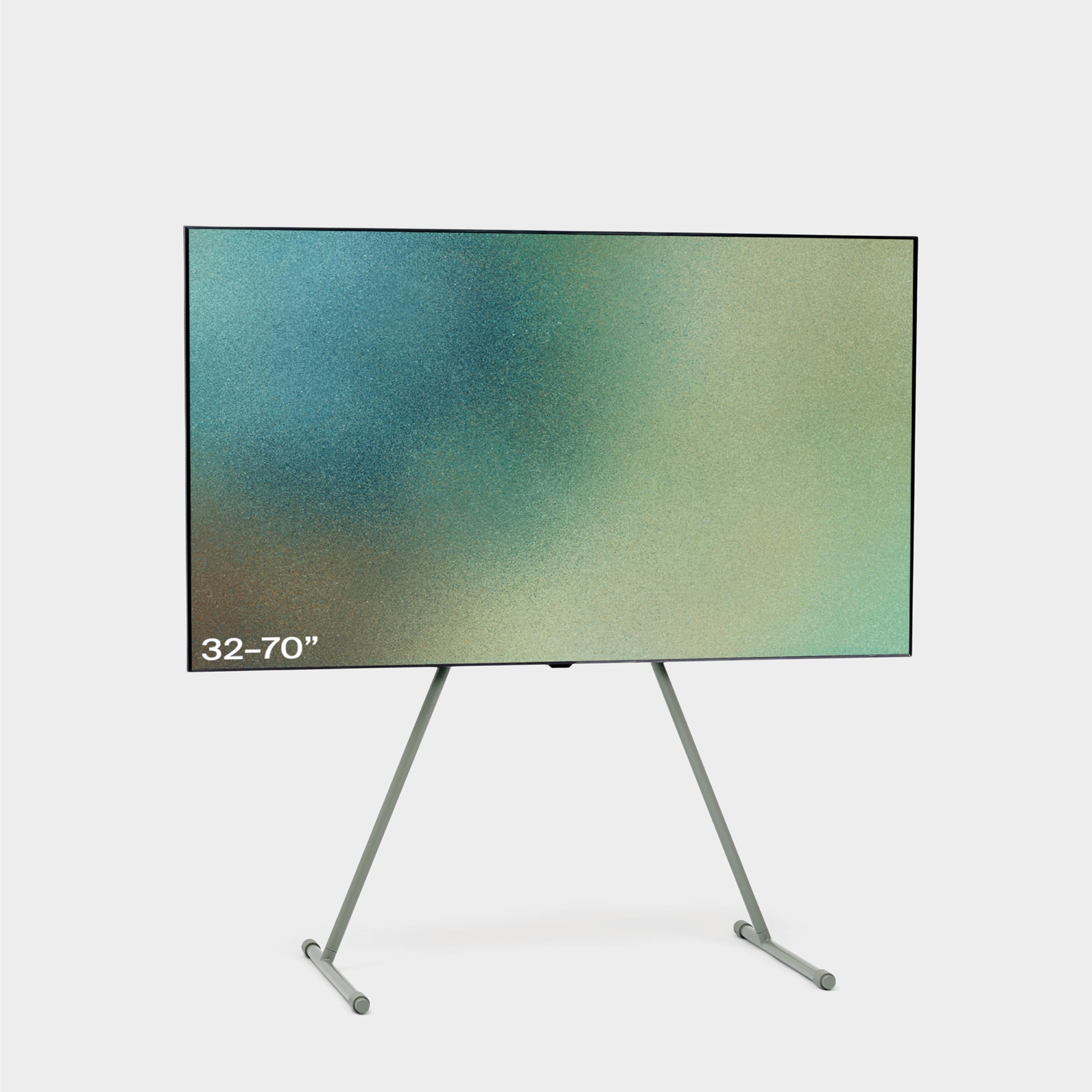 Pedestal Viva Support TV de 40 à 70 pouces | Support TV de qualité supérieure au design moderne | Pieds TV robustes en acier | Pied TV élégant avec pieds inclinés et pieds arrondis (vert)