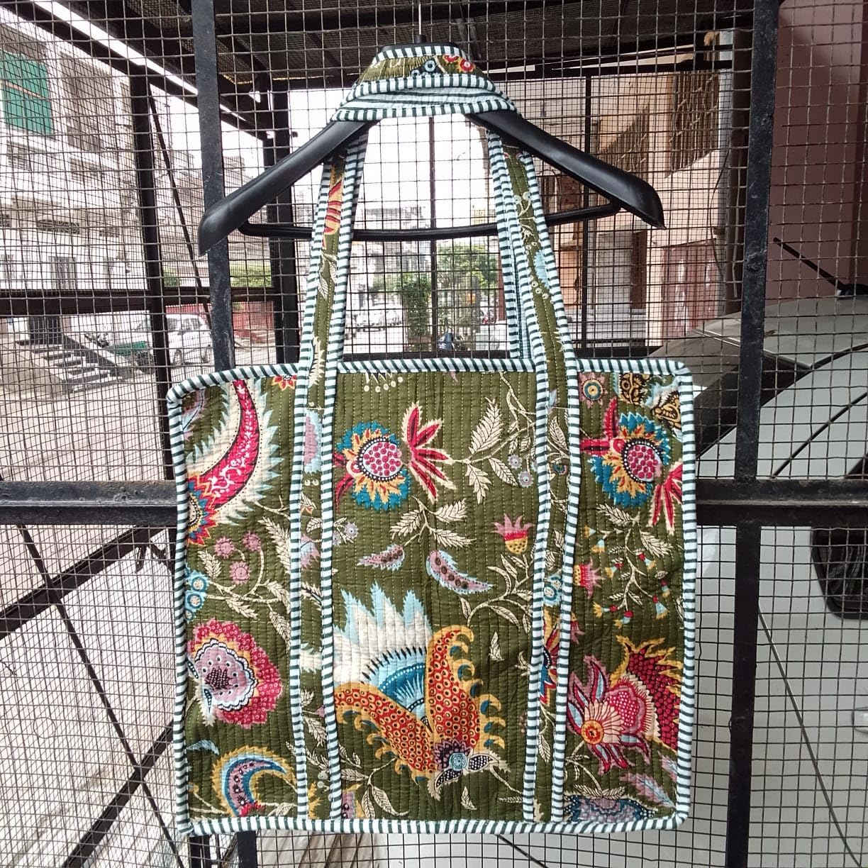 COTSILER Women Tote Bags Lightweight 18x16 Zipper Travel Bag Purse Cotton Shoulder Tote Bags For Shopping,Grocery,Beach Bag - Image 4