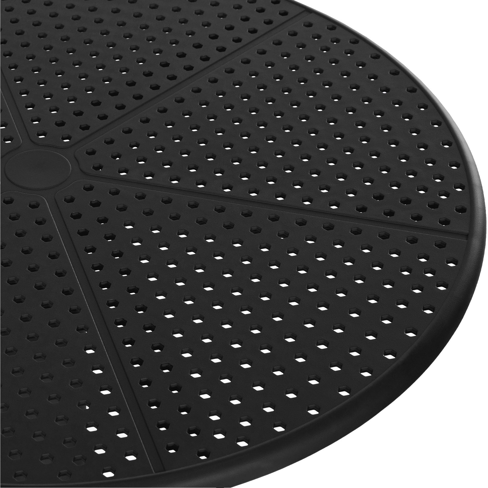 CLP Hoscana Set da Giardino, Tavolo Rotondo Lacota Ø60 cm con 2 sedie Hope impilabili, Resistente alle intemperie e ai Raggi UV, Polipropilene, Colore:Nero
