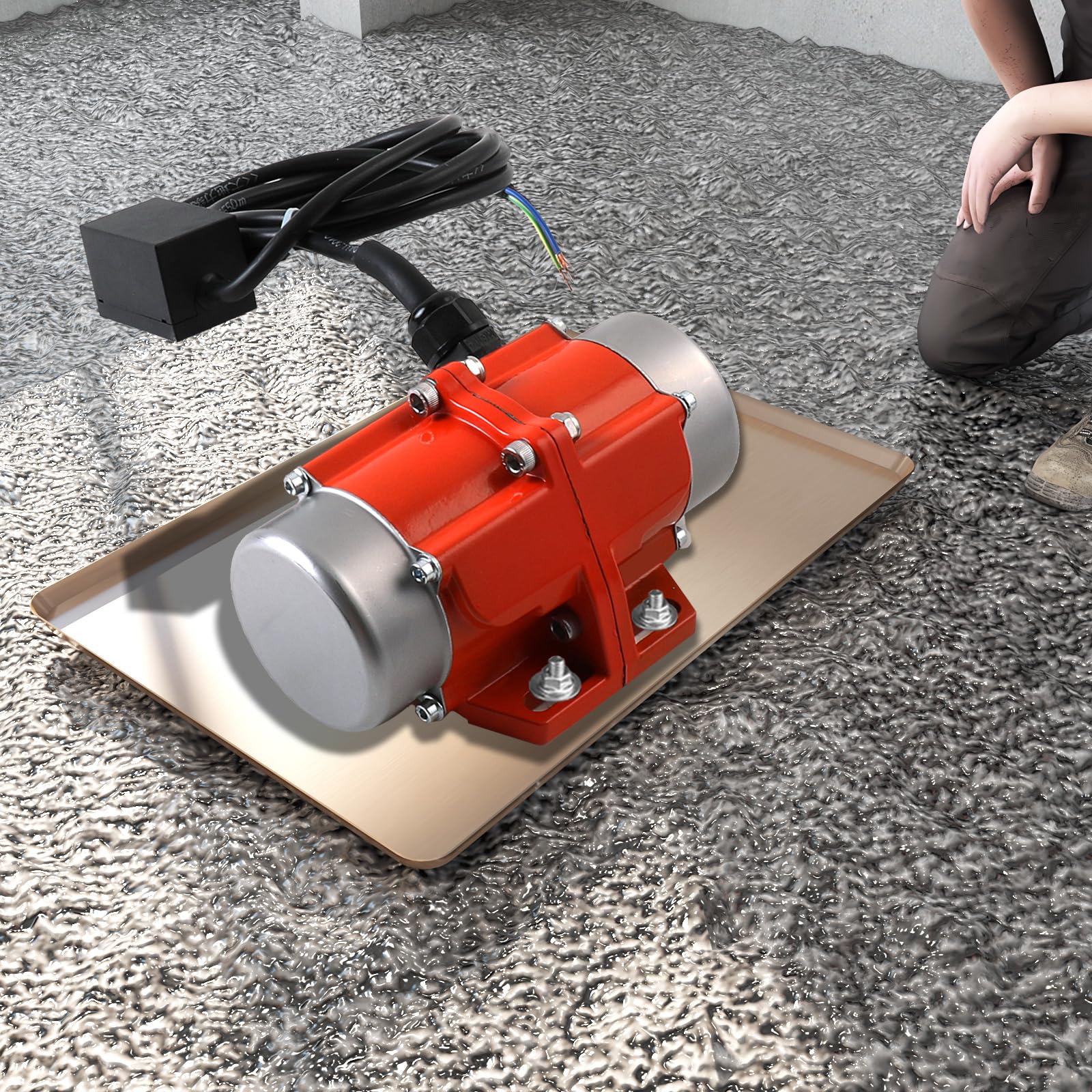 1 Phase Vibrator Vibrationsmotor, Asynchroner Vibrationsmotor Kleiner Rüttler Rüttlmotor, Elektro Vibrierend Motor für Metallurgie, Elektrizität, mechanische Geräte 3000U/min 220V 60W